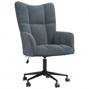 Chill Chair Dark Grey Velvet (100% polyester), Steel Me...
