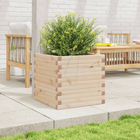 Garden Planter Natural Wood Untreated Solid Pinewood