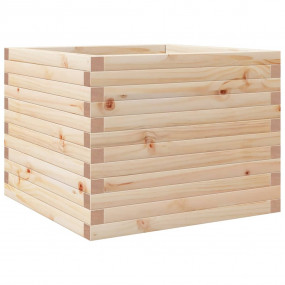 Garden Planter Natural Pine Solid Pine Wood 23.6x23.6x1...
