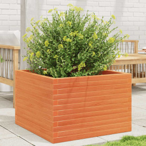 Garden Planter Wax Brown Solid Pinewood 27.6 x 27.6 x 1...