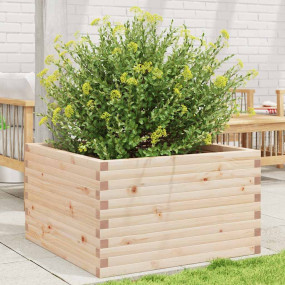 Garden Planter Natural Wood Solid Pine Wood Medium Gard...