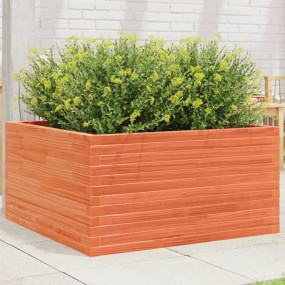 Garden Planter Wax Brown Solid Pine Wood 35.4 x 35.4 in