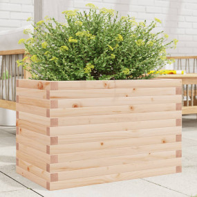 Garden Planter Natural Wood Solid Pine Wood Medium Gard...