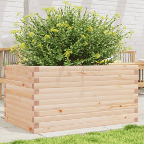 Garden Planter Natural Wood Solid Pine Wood Large