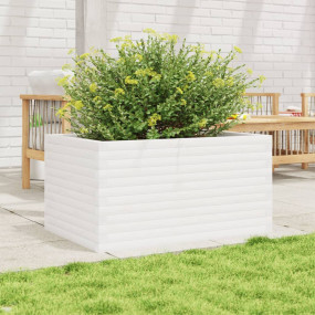 Garden Planter White Solid pinewood Large Decorative In...