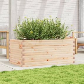 Garden Planter Brown Solid Pine wood (untreated) Large