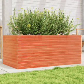 Garden Planter Wax Brown Solid Pine Wood 43.3 x 23.6 x ...