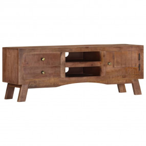 TV Cabinet Grey Rough mango wood, MDF Medium Storage TV...