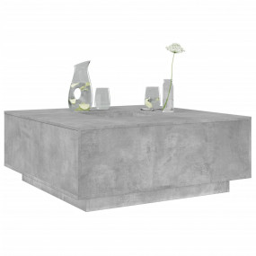 Coffee Table Concrete Grey Engineered Wood 39.4 x 39.4 ...