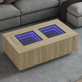 Coffee Table Sonoma oak Engineered wood 45.7 x 27.2 x 1...