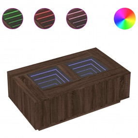 Coffee Table Brown oak Engineered wood, glass Medium Mo...