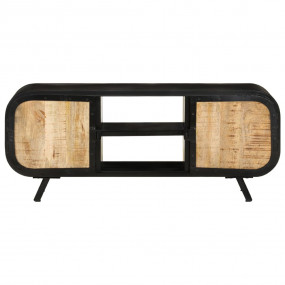Tv Cabinet Rough mango wood with black frame Rough mang...