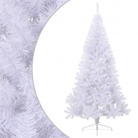 Artificial Half Christmas Tree White PVC, steel Large