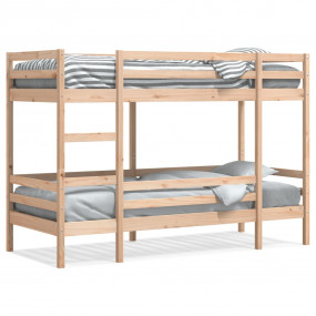 Bunk Bed Natural Pine Solid Pine Wood Twin Bunk Bed Rec...