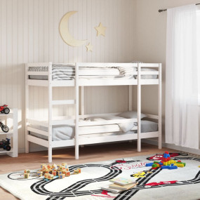 Bunk Bed White Solid pine wood for frame, plywood for s...