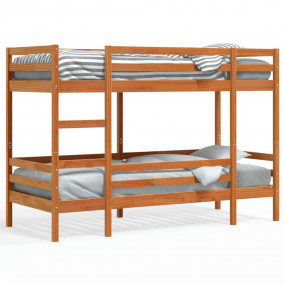 Bunk Bed Wax brown Solid pine wood, Plywood slats Small...