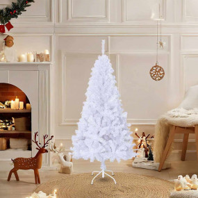 Imag:Artificial Christmas Tree White PVC Medium Adjustable Armrests