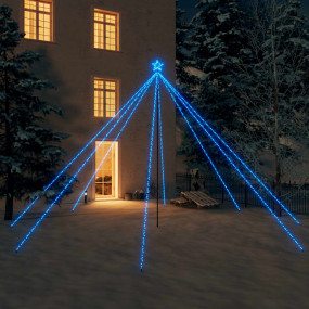 Led Christmas Tree Blue LED Lights, Metal 16 ft