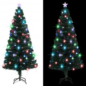 Artificial Christmas Tree Green Fiber optic, Steel 6 ft