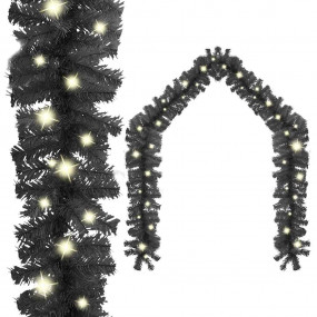 Garland Black PVC Extra Long Artificial Christmas Garla...