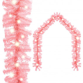 Garland Pink PVC Large Christmas Garland Spiral Modern