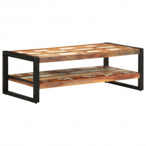Coffee Table Mixed Solid reclaimed wood and powder-coat...