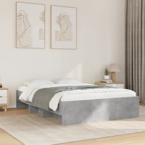 Bed Frame Concrete gray Engineered wood frame, plywood ...