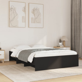 Bed Frame Black Engineered wood, Plywood Full Bed Frame