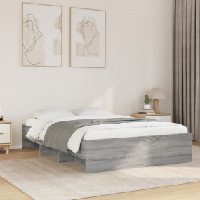 Bed Frame Grey Sonoma Engineered wood with plywood slat...