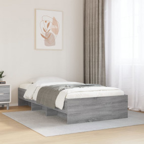 Bed Frame Grey Sonoma Engineered wood 39.4 x 78.7 in Be...