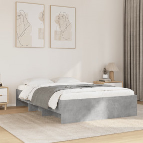 Bed Frame Concrete grey Engineered wood, plywood Small ...
