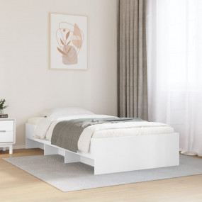 Bed Frame White Engineered wood Small Single Bed Frame