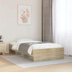 Bed Frame Sonoma Oak Engineered Wood Twin Bed Frame Rec...
