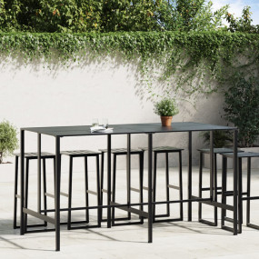 Bar Table Black Powder-coated steel Large Durable Bar T...