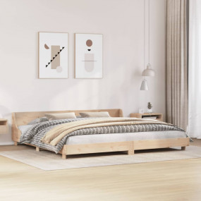 Bed Frame Natural pine wood Solid pine wood, Plywood Fu...