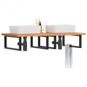 Basin Shelf Beech wood Solid Beech Wood 45.3 x 21.7 x 1...