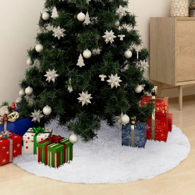 Christmas Tree Skirt White Faux fur, Non-woven fabric 5...