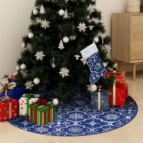 Christmas Tree Skirt Blue 100% polyester Medium Pattern