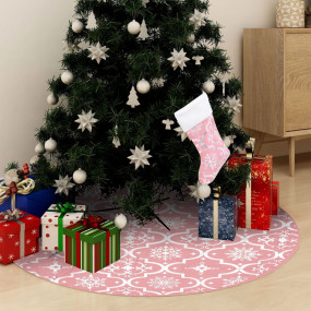 Christmas Tree Skirt Pink 100% polyester Luxury Size Fo...