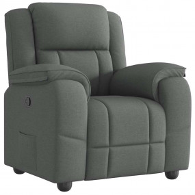 Recliner Chair Dark Grey Fabric (100% polyester), metal...