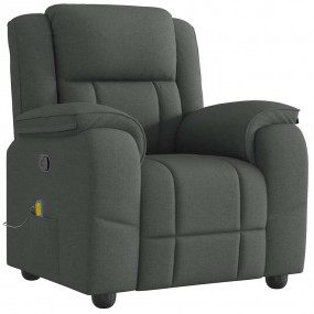 Massage Recliner Chair Dark gray Polyester Single