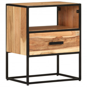 Bed Cabinet Natural brown, black