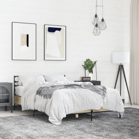Bed Frame Sonoma Oak Engineered wood Full Durable Bed F...
