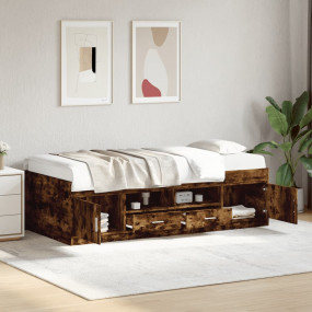 Daybed Smoked Oak Engineered Wood, Plywood Twin