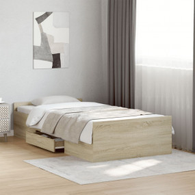 Bed Frame Sonoma oak Engineered wood Small Single Bed F...