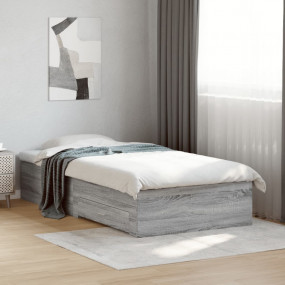 Bed Frame Grey Sonoma Engineered Wood Twin Bed Frame