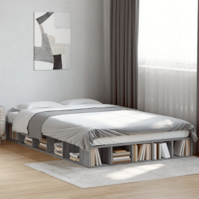 Bed Frame Grey Sonoma Engineered Wood Small Double Bed ...