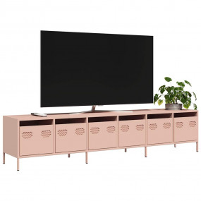 TV Cabinet Pink Cold-rolled Steel Large TV Cabinet Rect...