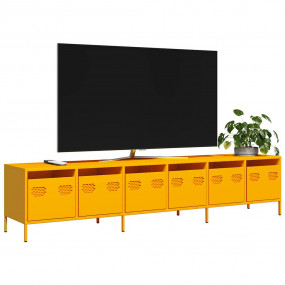 TV Cabinet Mustard Yellow Cold-rolled Steel Large TV Ca...