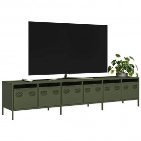 TV Cabinet Olive Green Cold-rolled Steel Large TV Cabin...